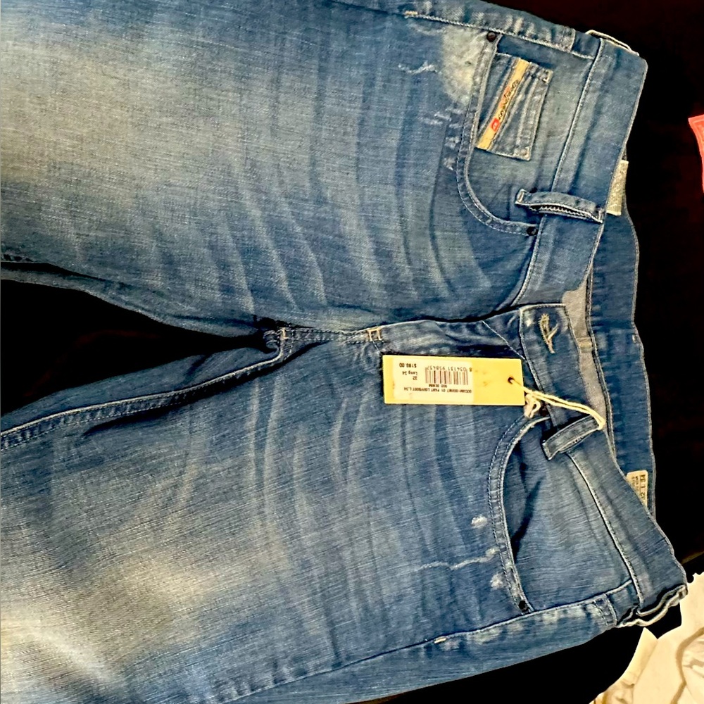 Diesel Blue Skinny Jeans with Distressed Details